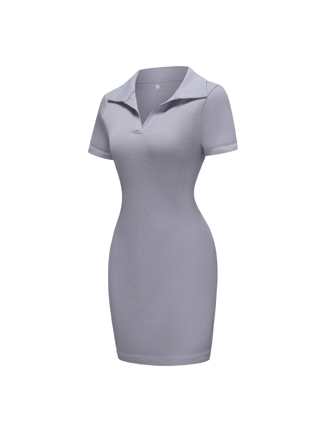 Vestido curto justo canelado