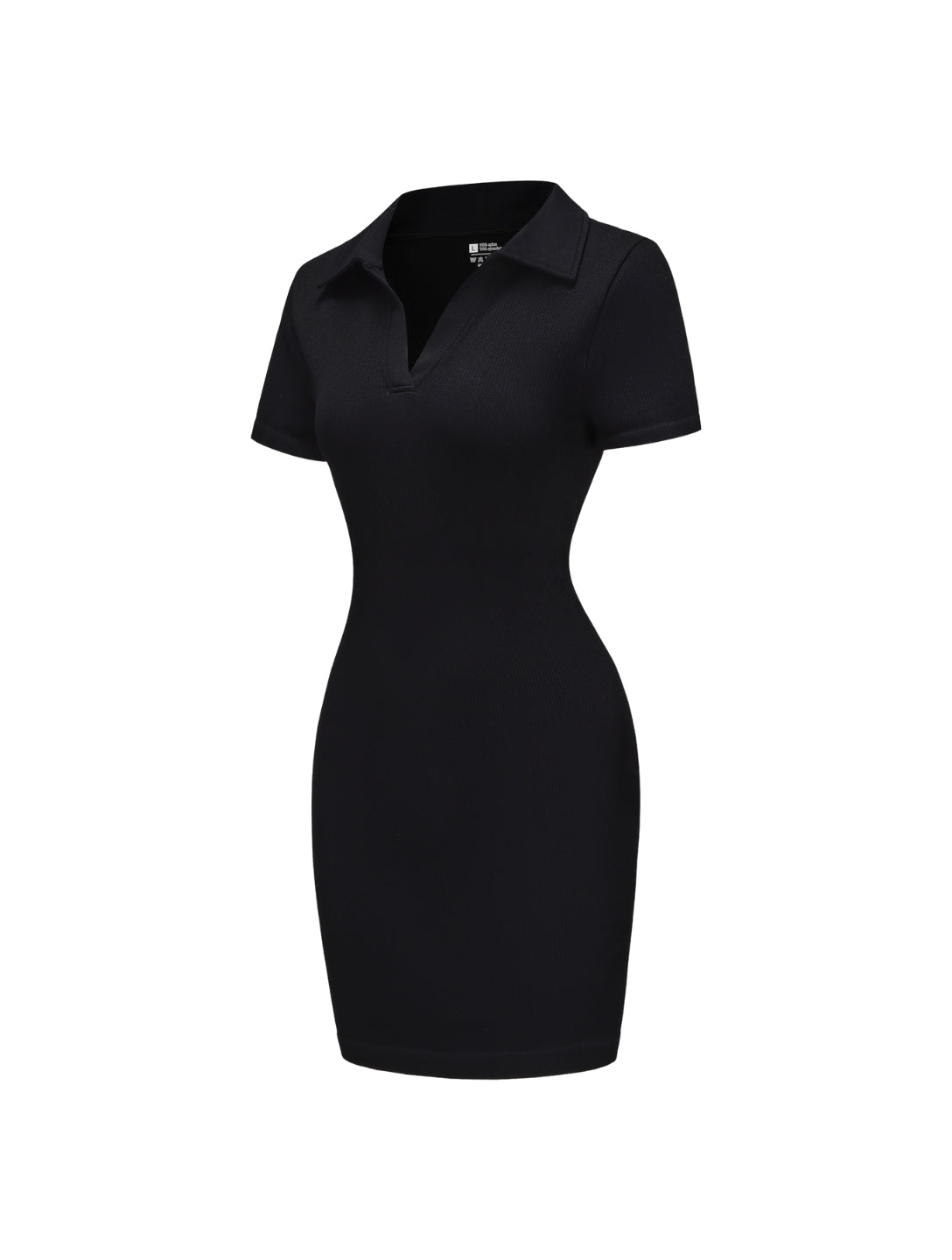 Vestido curto justo canelado