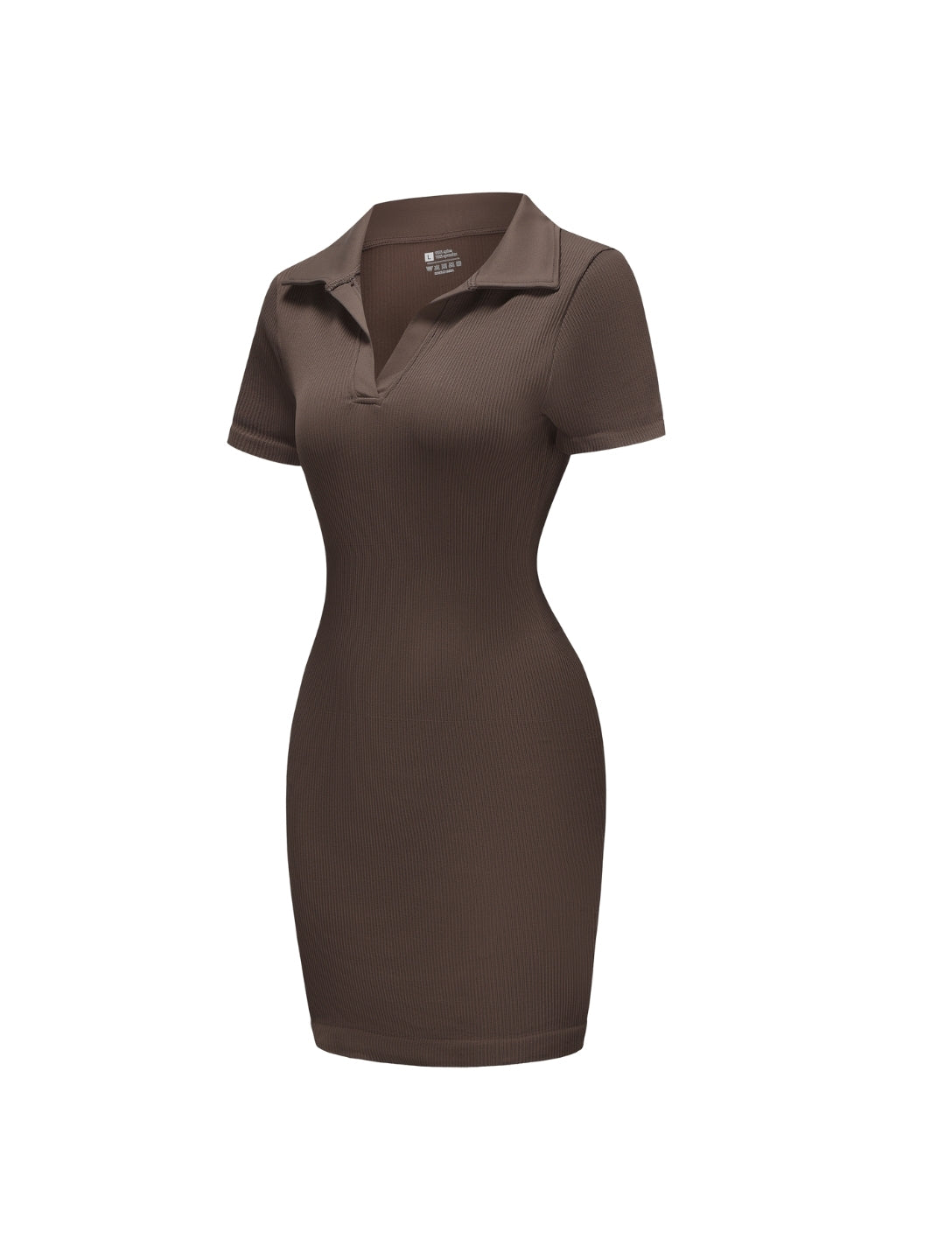 Vestido curto justo canelado