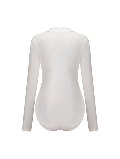 Body de manga comprida com gola alta