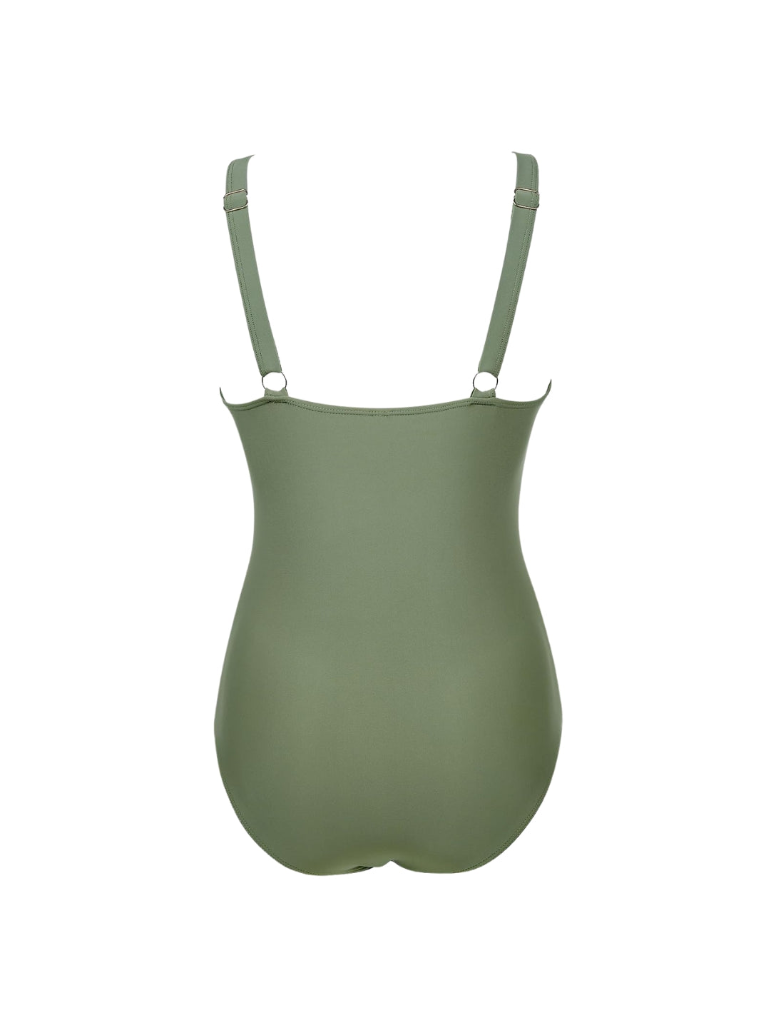 O terno de malha com decote em V esculpido