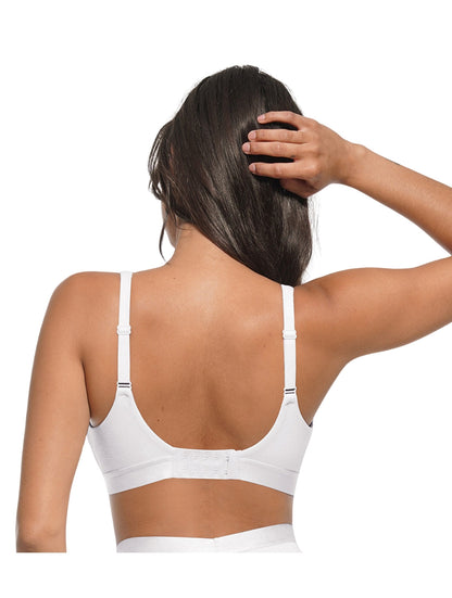 Sutiã Bralette com Decote em V Profundo e Canelado