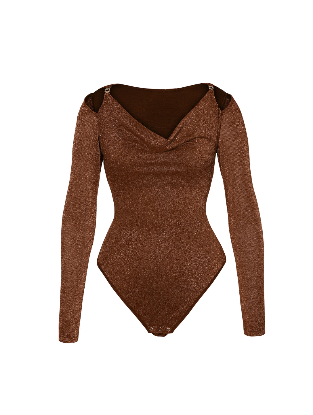 Body fio dental com glitter e manga comprida