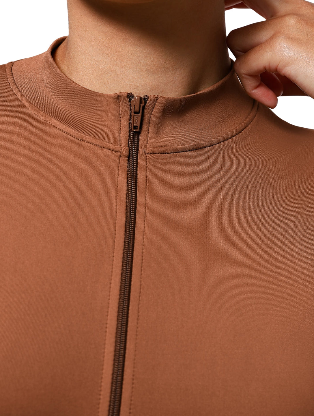 Body com zíper em V profundo