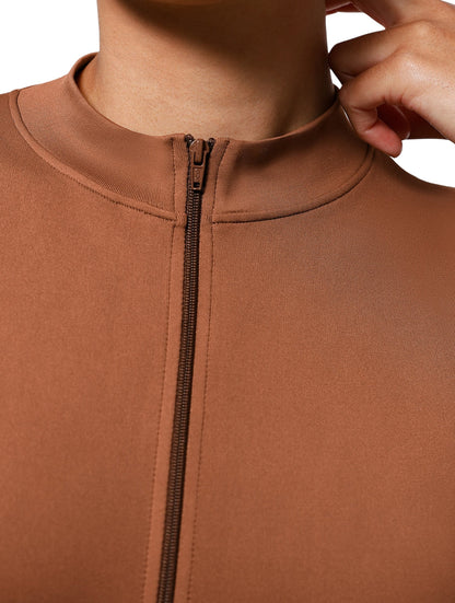 Body com zíper em V profundo