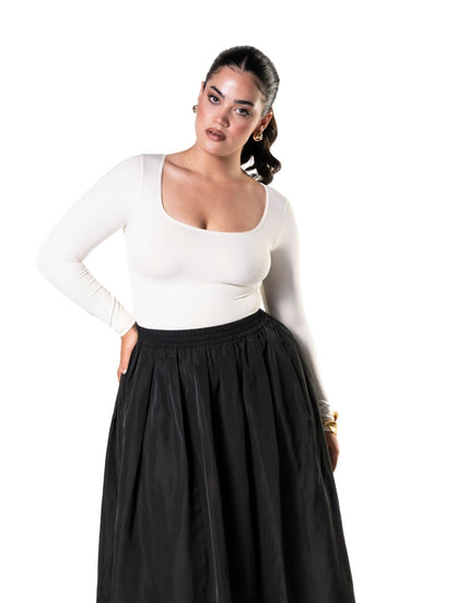 Body fio dental de manga comprida