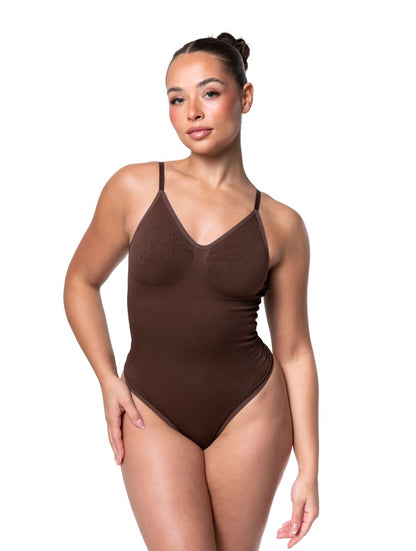 Bodysuit com decote profundo e tanga