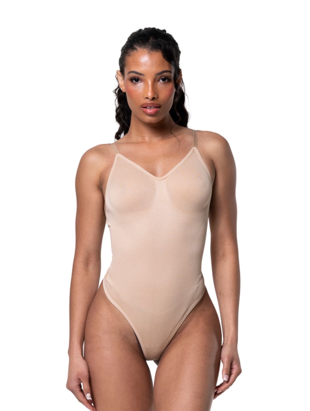 Bodysuit com decote profundo e tanga
